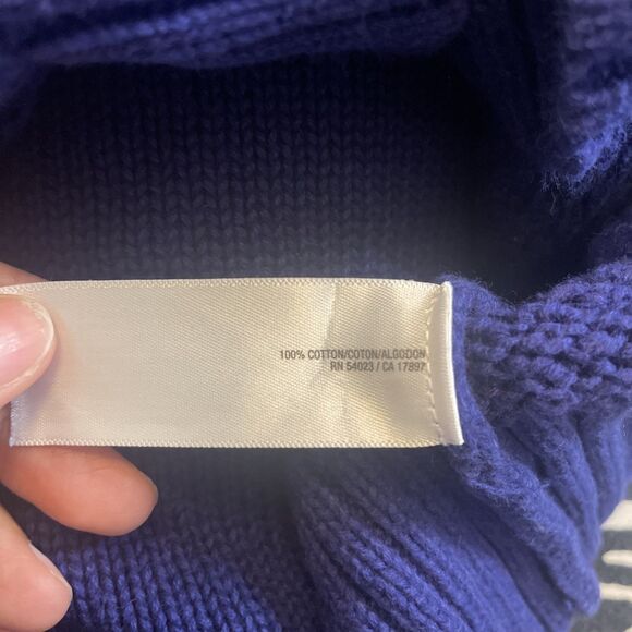 Old Navy Sweater Vest Cable Knit Hooded Pockets Wood Buttons Retro Girl's M (8) - Picture 8 of 8